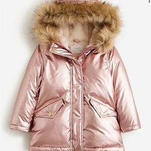 Crewcuts Girls Metallic PrimaLoft Parka